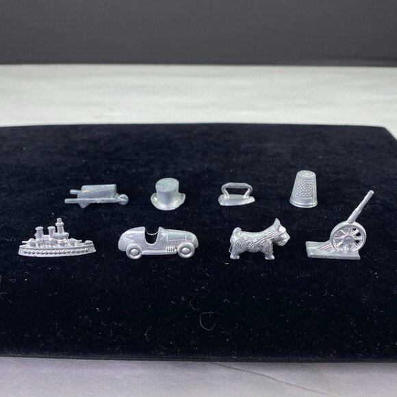 Vintage Metal Monopoly Token Pieces Lot Of 8 - Picture 1 of 8